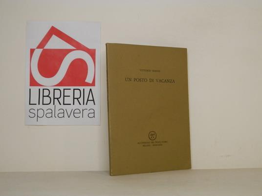 Un posto di vacanza - Vittorio Sereni - copertina