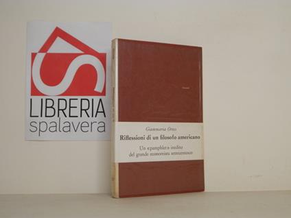Riflessioni di un filosofo americano - Giammaria Ortes - copertina