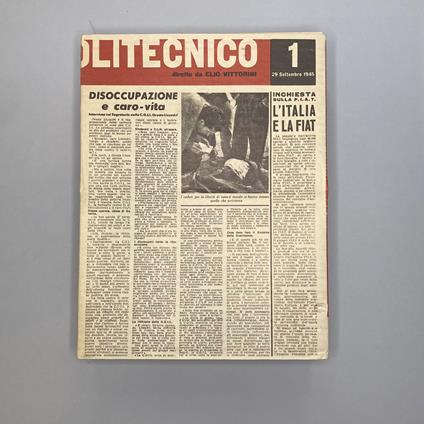 Il Politecnico - Elio Vittorini - copertina