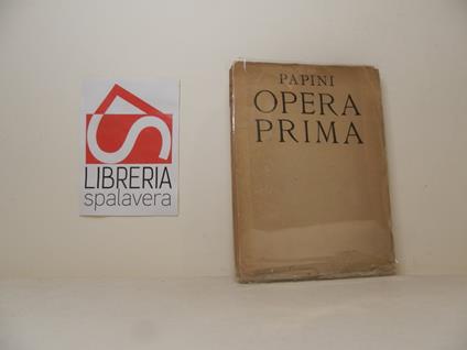 Opera prima - Giovanni Papini - copertina