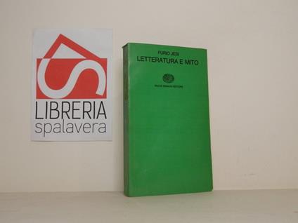 Letteratura e mito - Furio Jesi - copertina