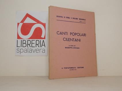 Canti popolari cilentani - copertina