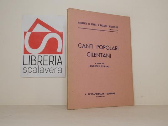 Canti popolari cilentani - copertina