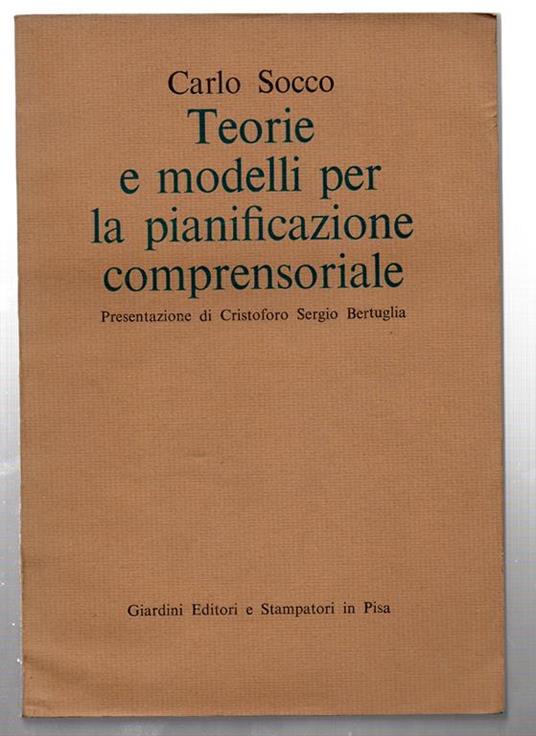 Teorie e modelli per la pianificazione comprensoriale - Carlo Socco - copertina