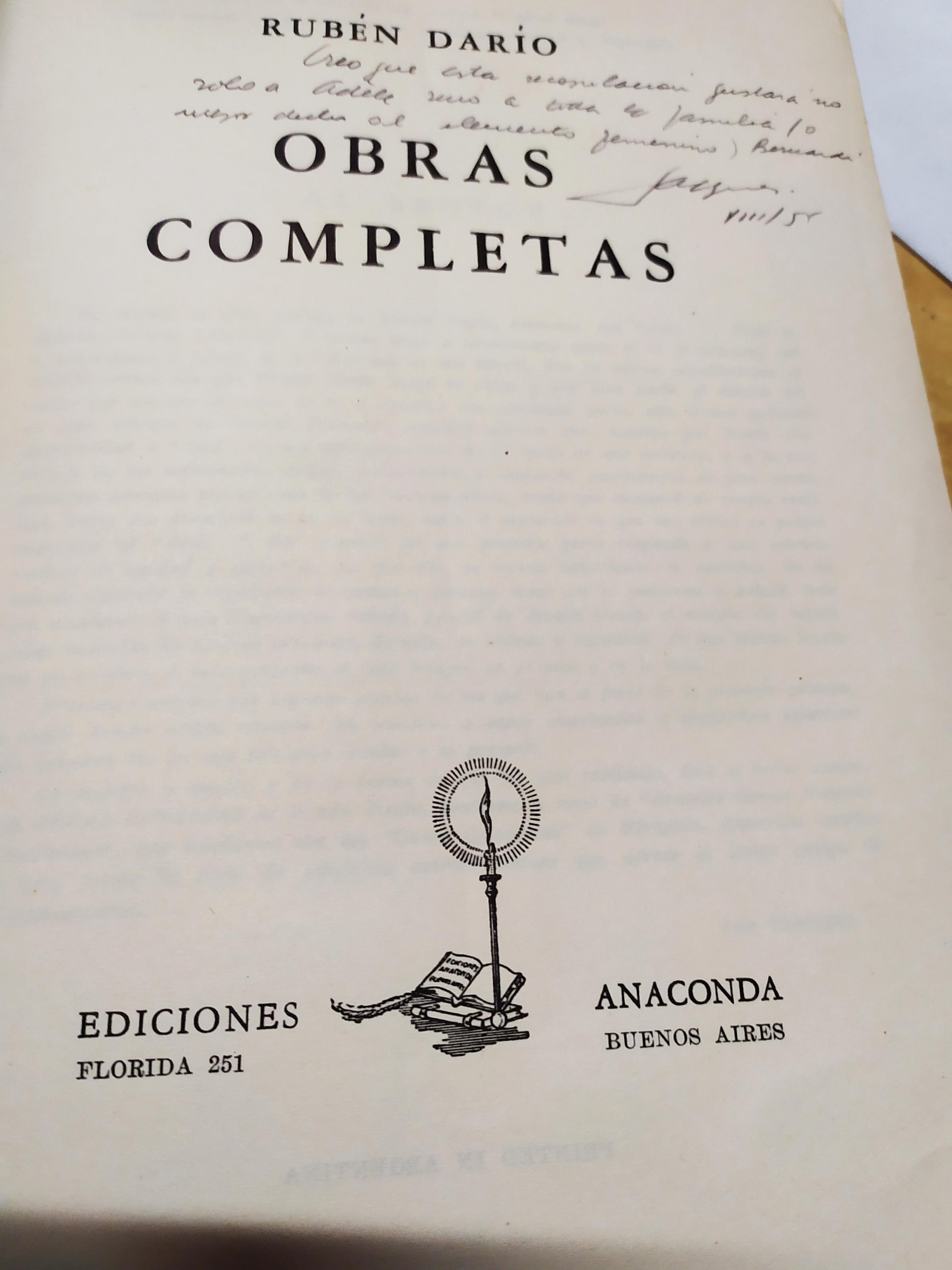Ruben dario obras completas poesias