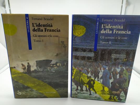 L' identità della francia gli uomini e le cose fernand braudel 2 tomi - copertina