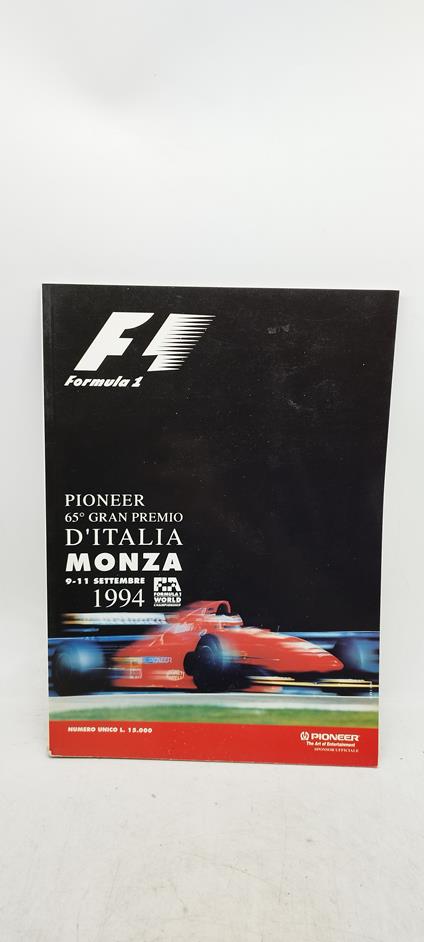 formula 1 pioneer 65°gran premio d'italia monza 9-11 settembre 1994 - copertina