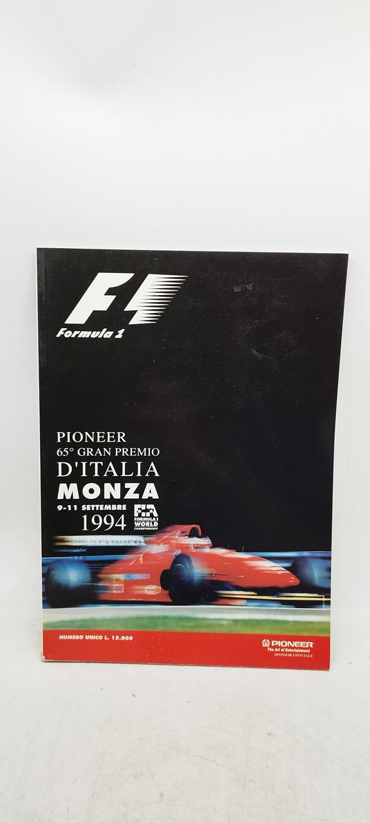 formula 1 pioneer 65°gran premio d'italia monza 9-11 settembre 1994 - copertina