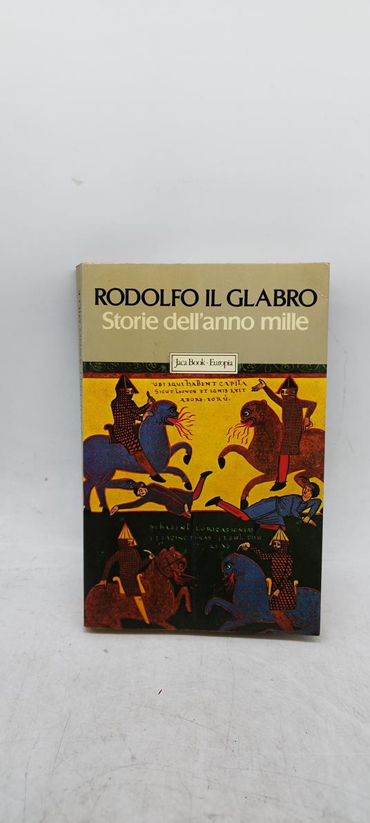 rodolfo il glabro storie dell'anno mille jaca book 1982 - copertina