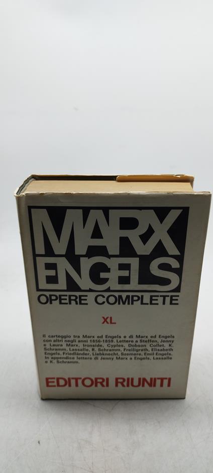 marx engels opere complete XL 1856 1859 editori riuniti - copertina