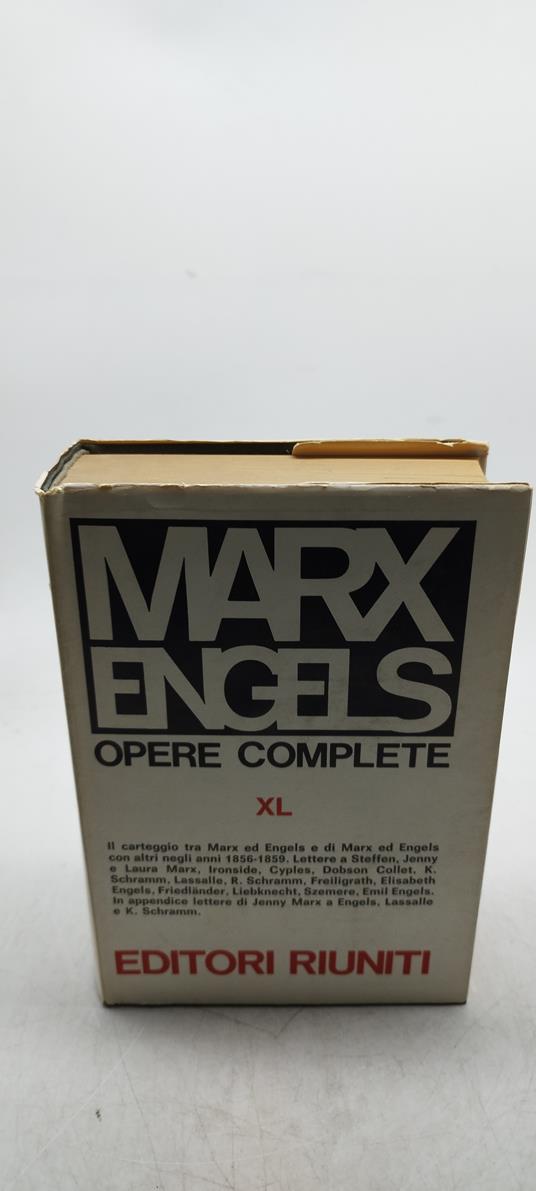 marx engels opere complete XL 1856 1859 editori riuniti - copertina