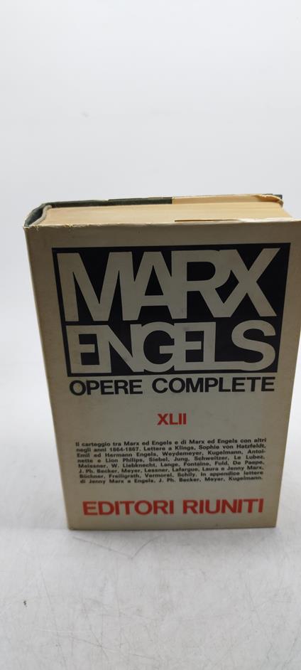 marx engels opere complete XLII 1864 1867 carteggio - copertina
