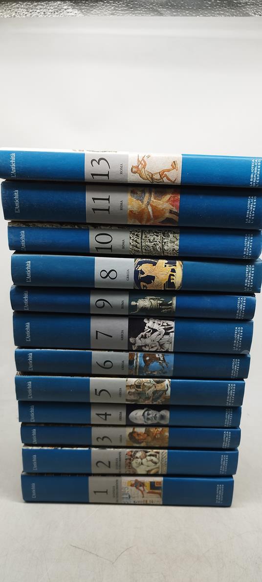L' antichità a cura di umberto eco la biblioteca di repubblica 12 volumi - copertina