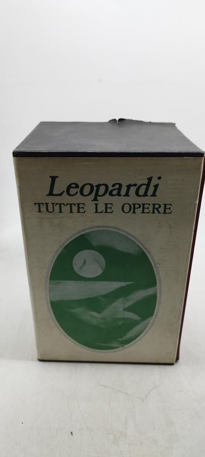 leopardi tutte le opere sansoni 2 volumi - copertina