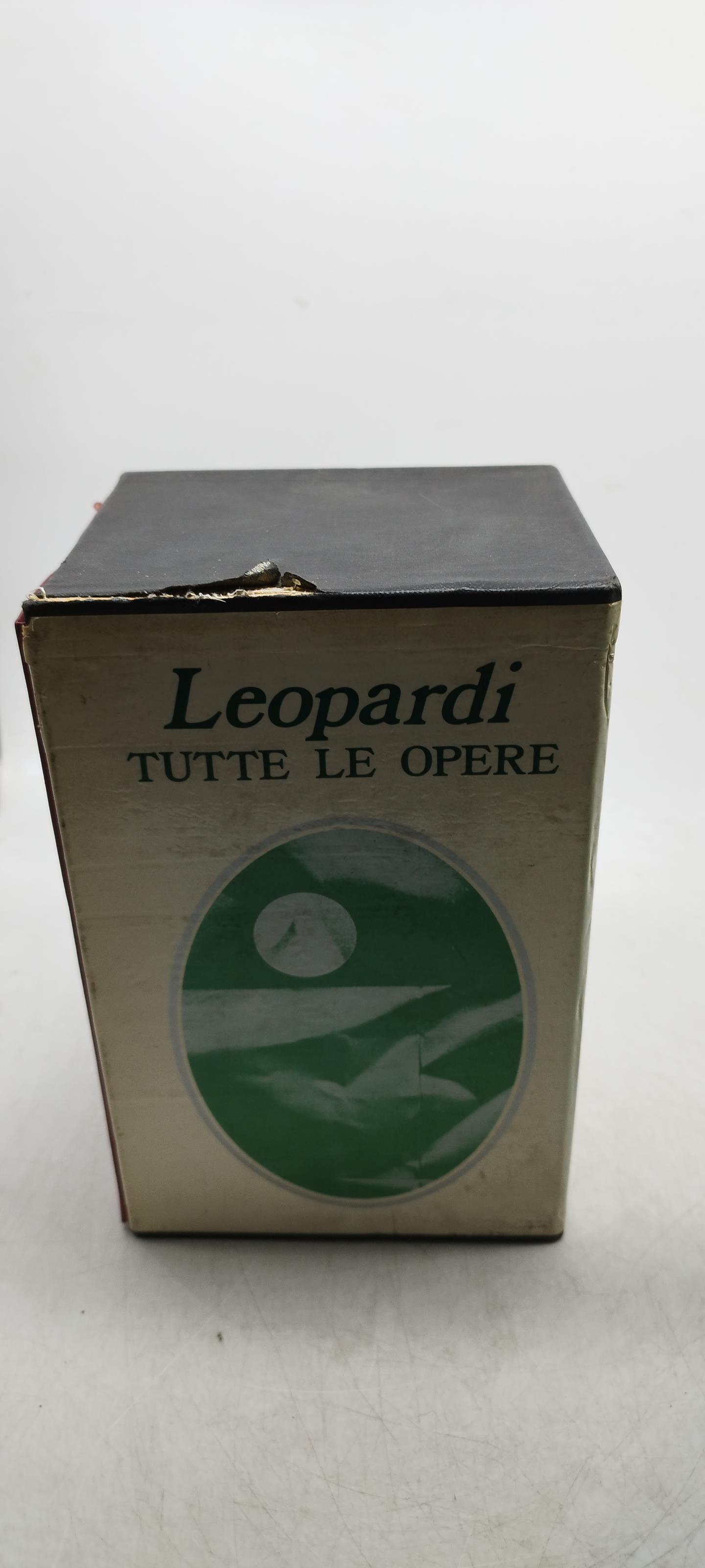 leopardi tutte le opere sansoni 2 volumi