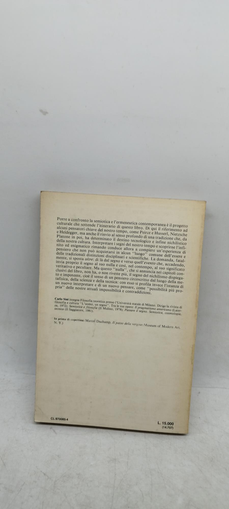 saggio di interpretazione carlo sini kinesis