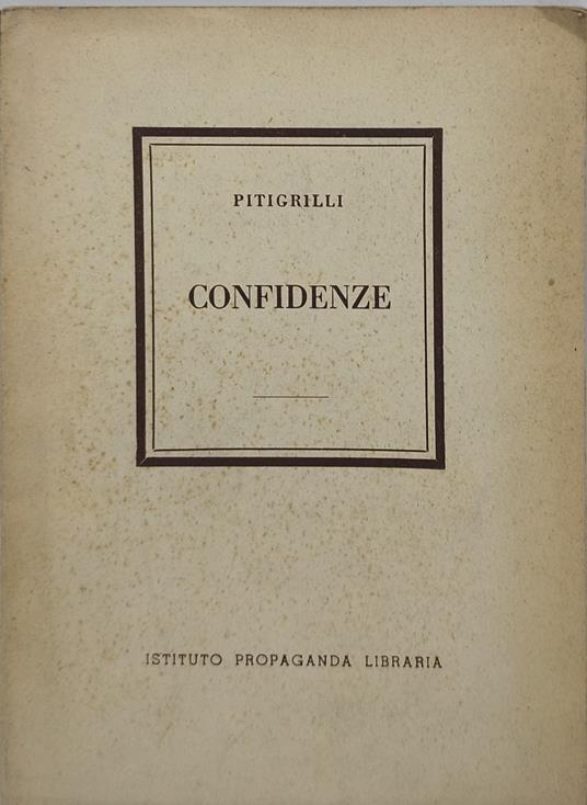 pitigrilli confidenze - copertina