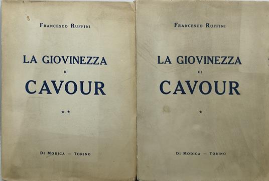 la giovinezza di cavour 2 volumi francesco ruffini - Francesco Ruffini - copertina