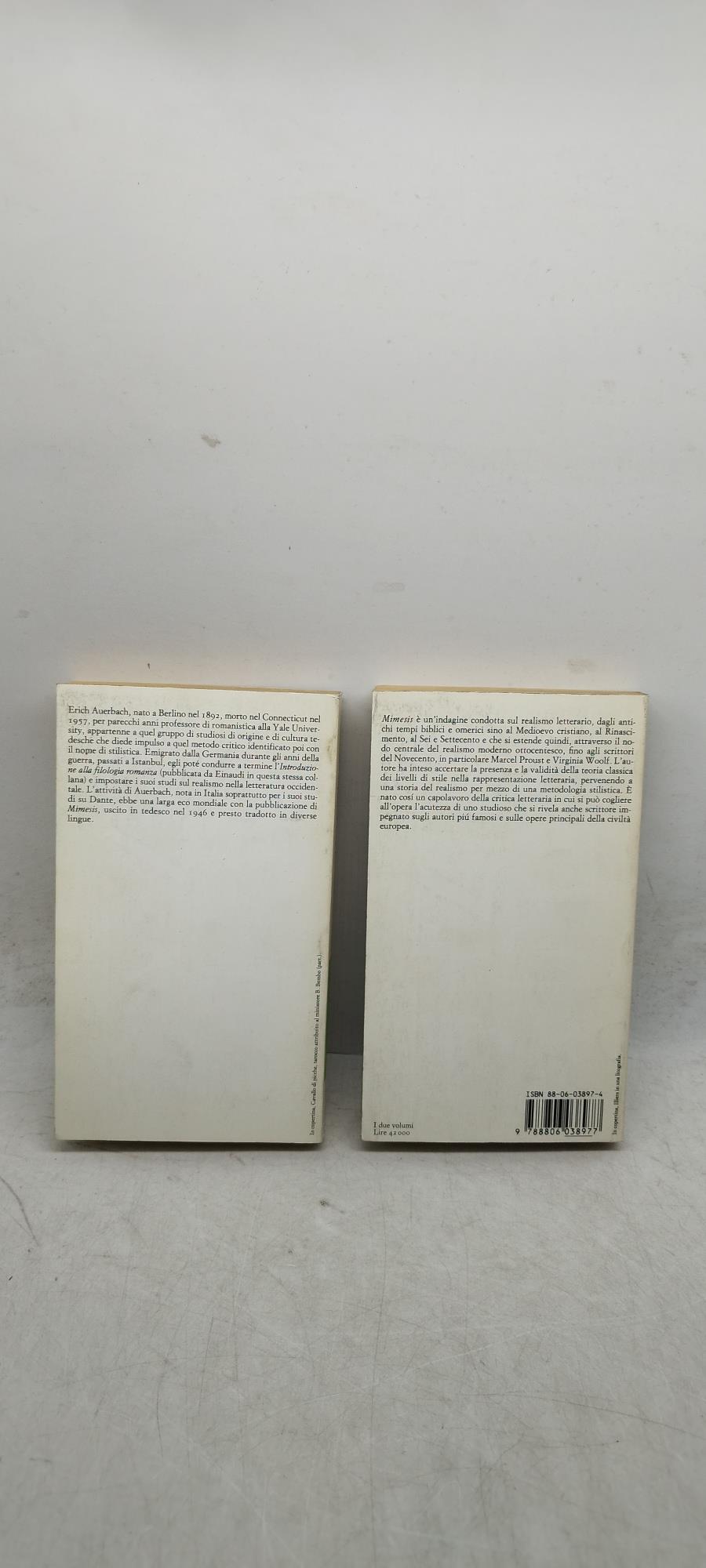 mimesis il realismo nella letteratura occidentale 2 volumi einaudi