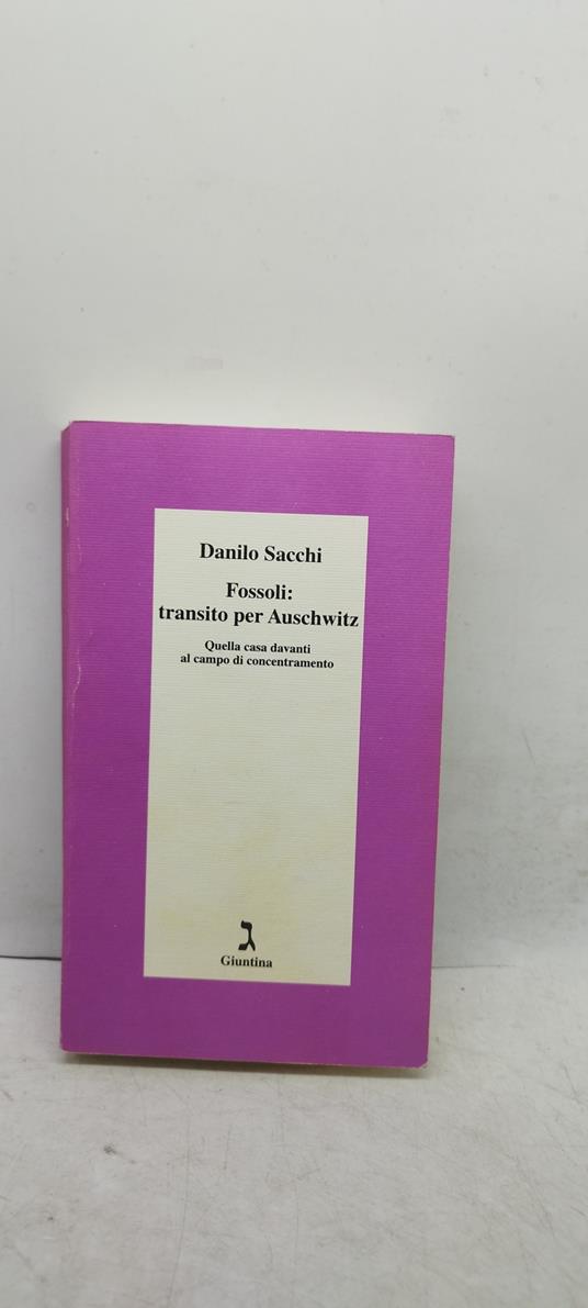 fossoli transito per auschwitz danilo sacchi - copertina