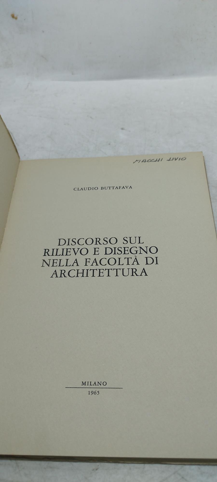 discorso sul rilievo e disegno nella facolta' di architettura