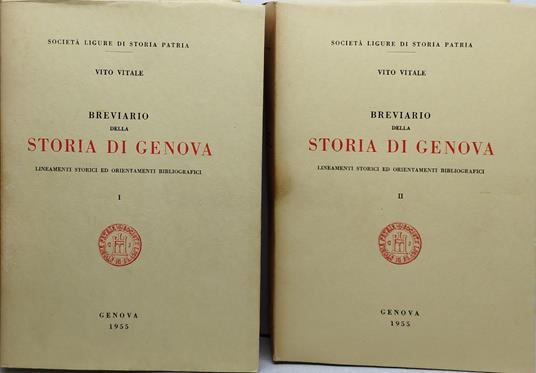 vito vitale breviario della storia di genova 2 volumi - Vito Vitale - copertina