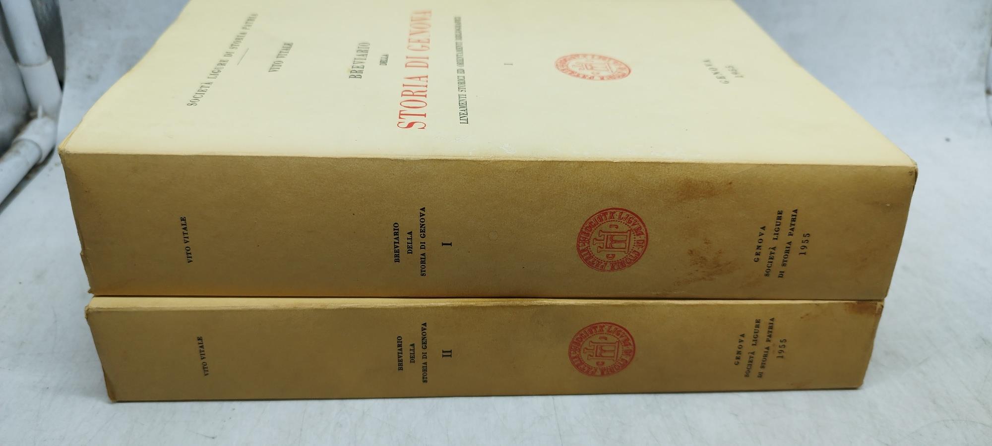 vito vitale breviario della storia di genova 2 volumi
