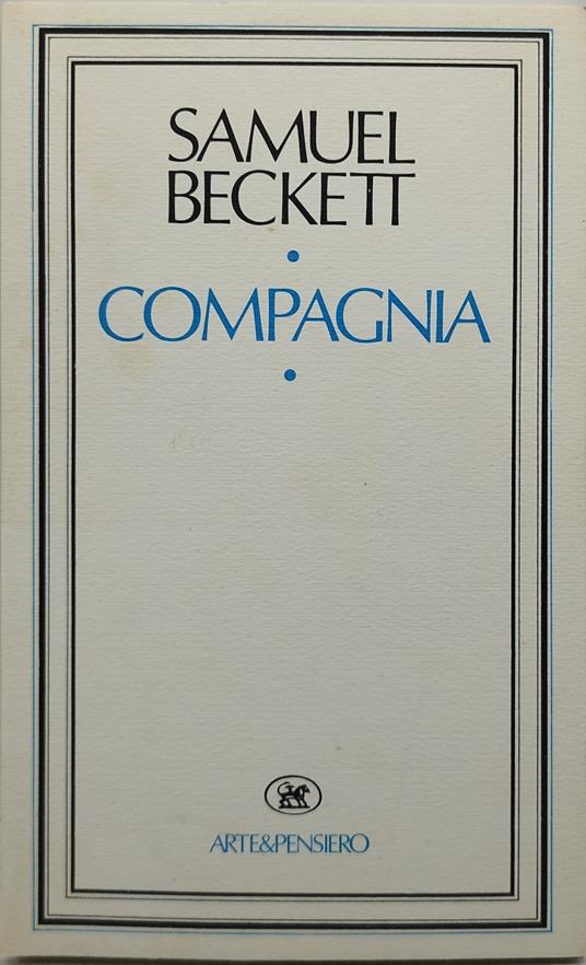 samuel beckett compagnia arte e pensiero - Samuel Beckett - copertina