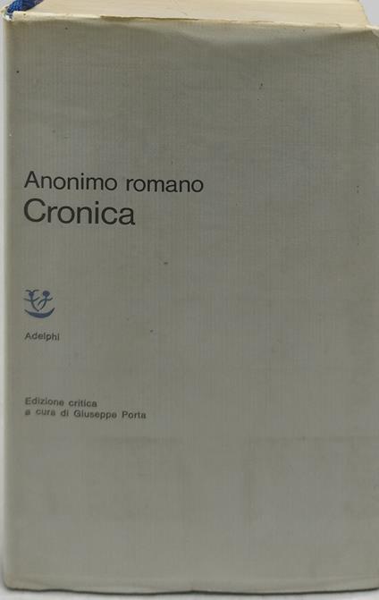 antonio romano cronica adelphi - copertina