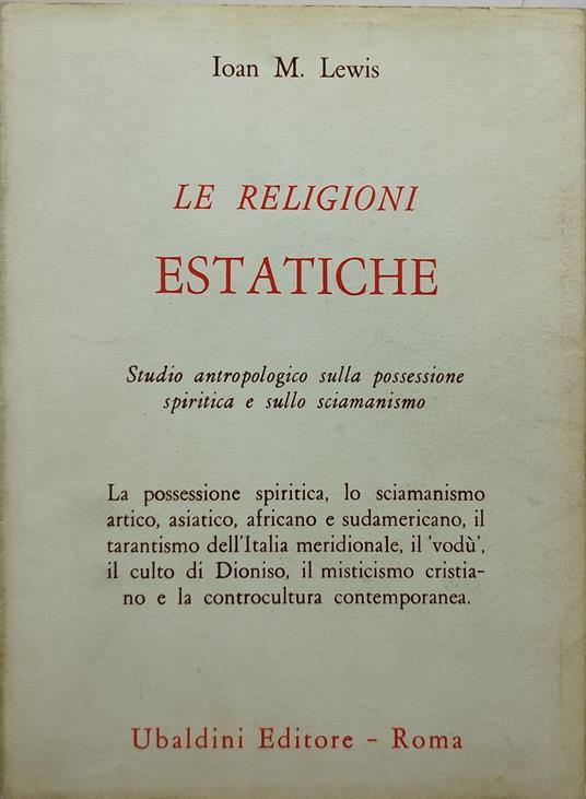 le religioni estatiche ioan m lewis - copertina