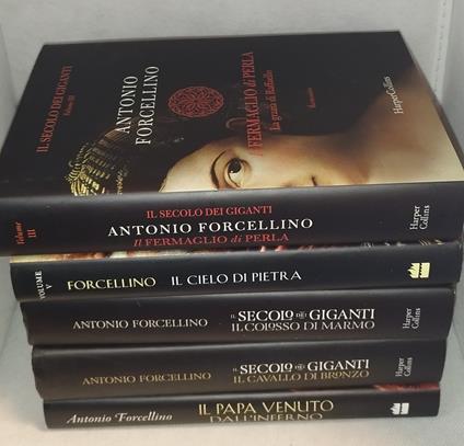antonio forcelli 5 volumi harper collins il secolo dei giganti - copertina