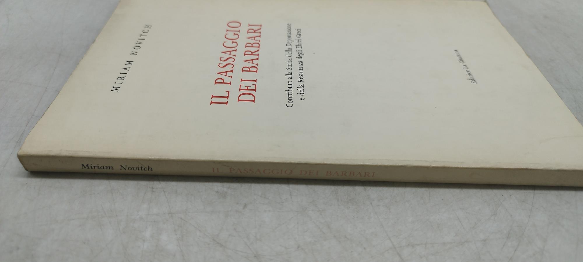 il passaggio dei barbari miriam novitch