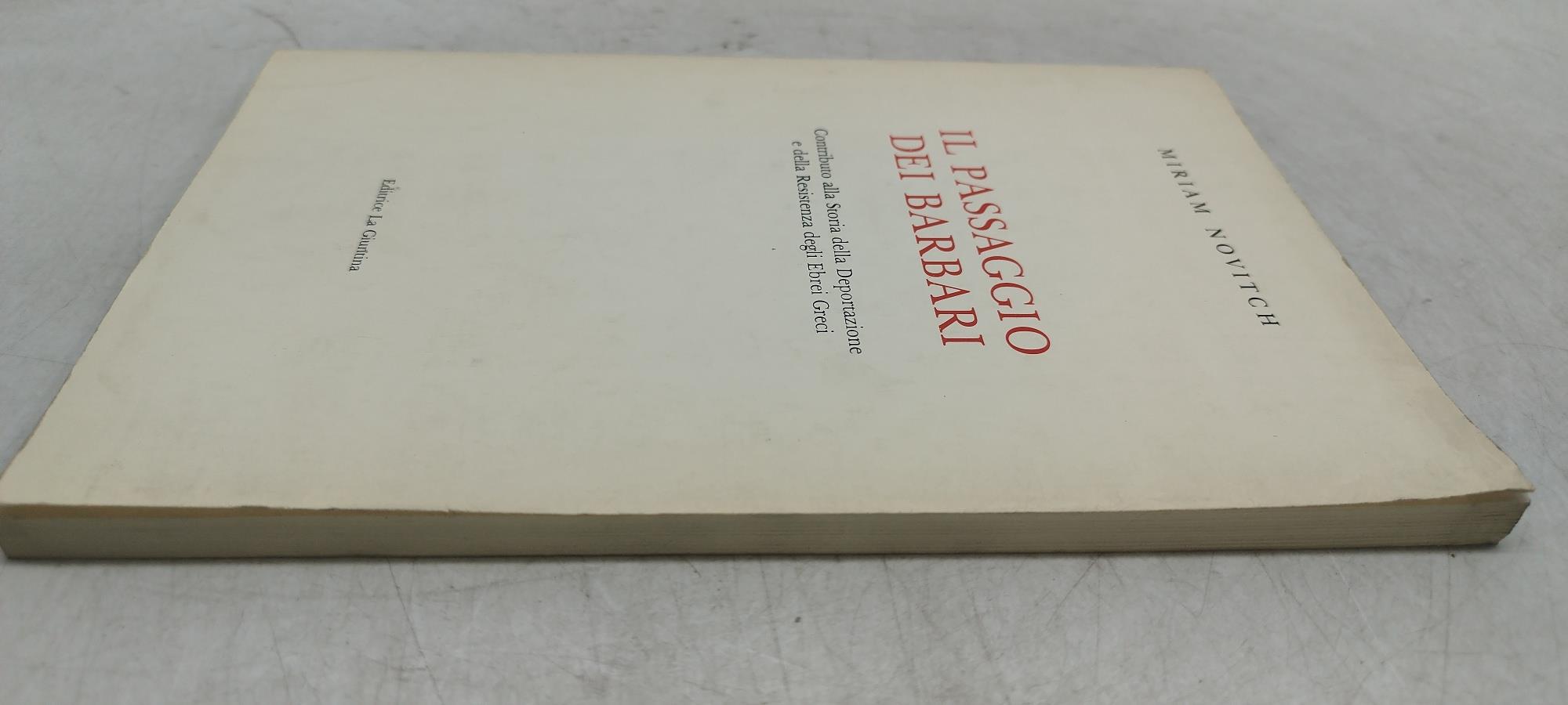 il passaggio dei barbari miriam novitch