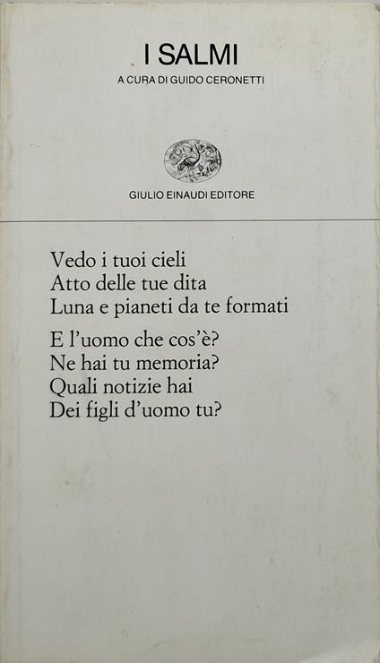 i salmi a cura di guido ceronetti einaudi - copertina