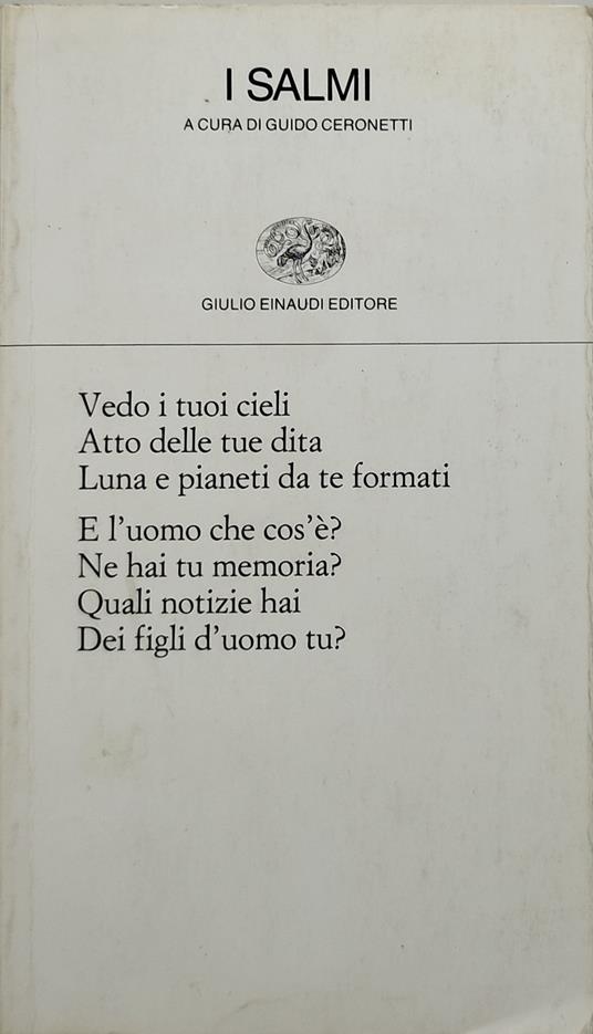 i salmi a cura di guido ceronetti einaudi - copertina