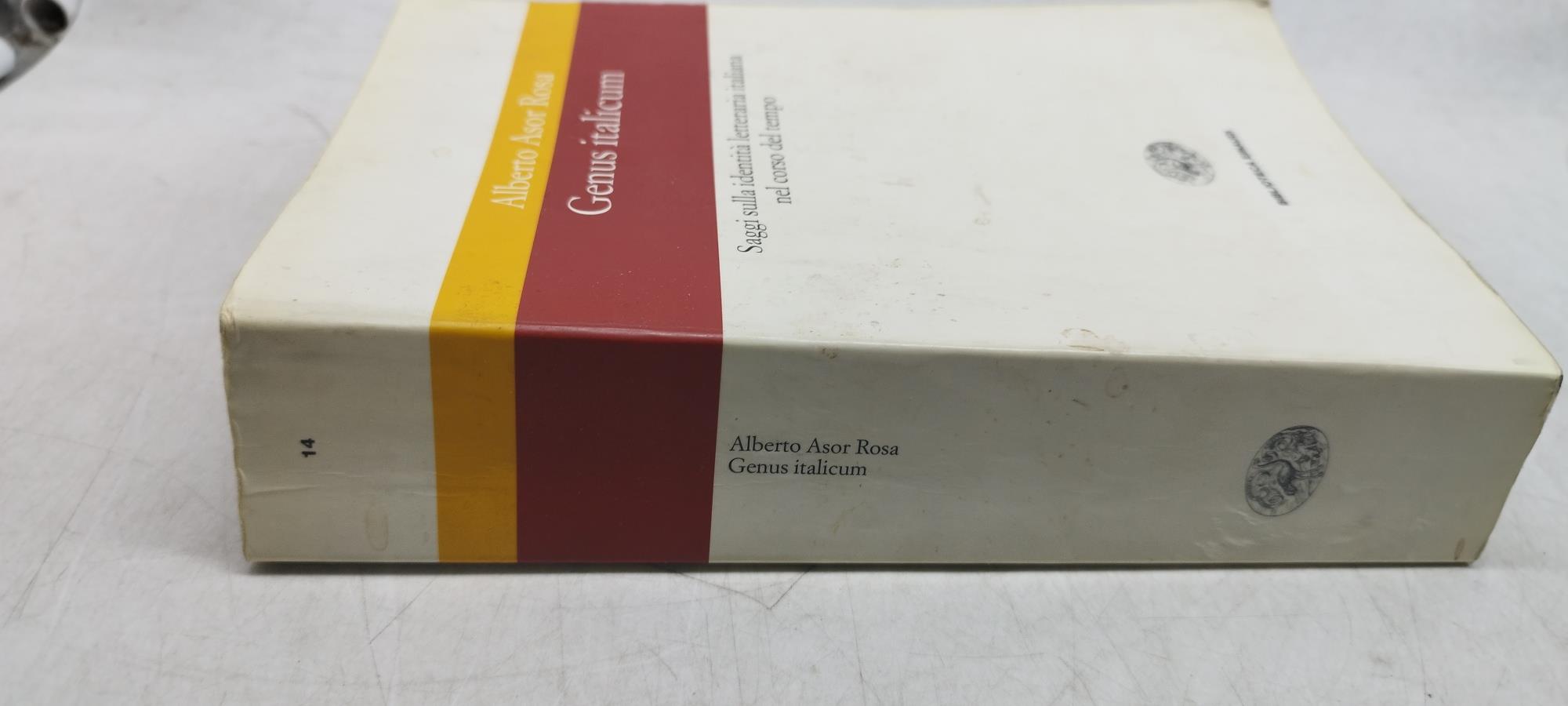 genus italicum saggi sulla identità letteraria italiana nel corso del tempo