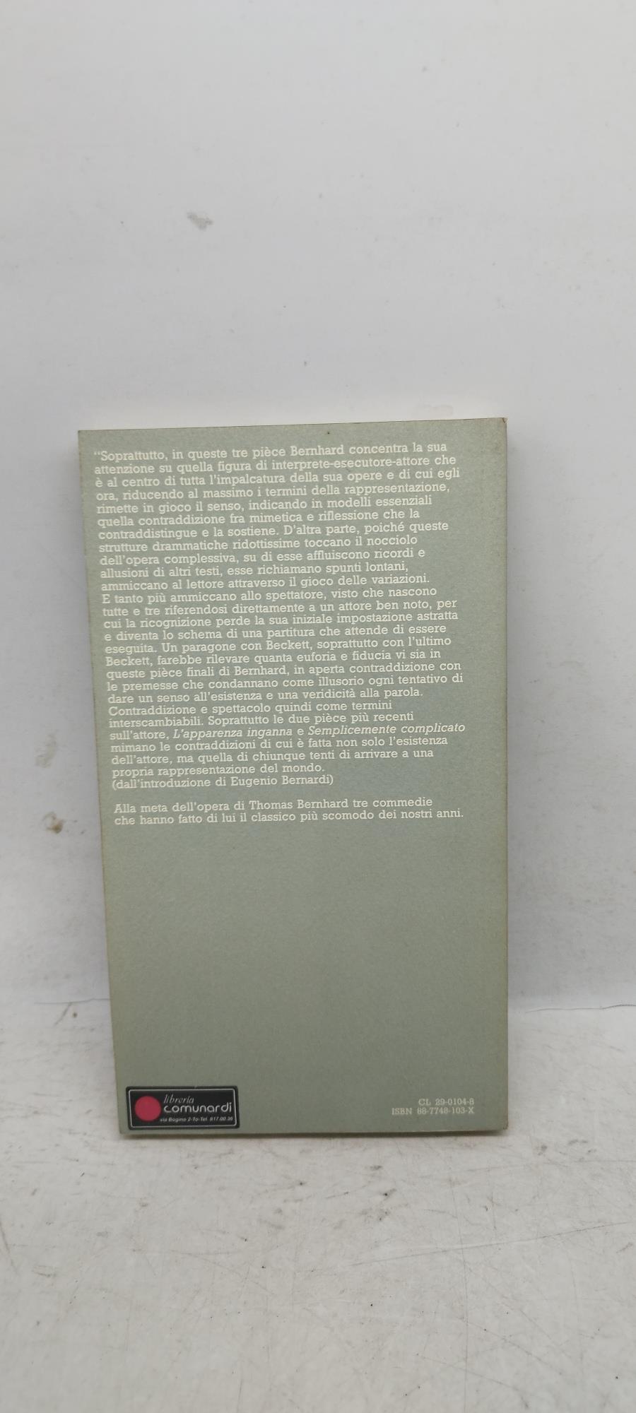 teatro III l'apparenza inganna ritter,dene,voss semplicemente complicato