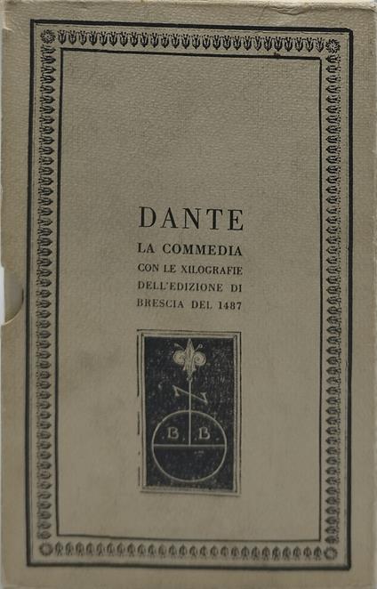 dante la commedia con le xilografie confanetto 3 volumi - copertina