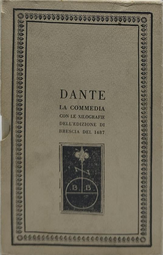dante la commedia con le xilografie confanetto 3 volumi - copertina