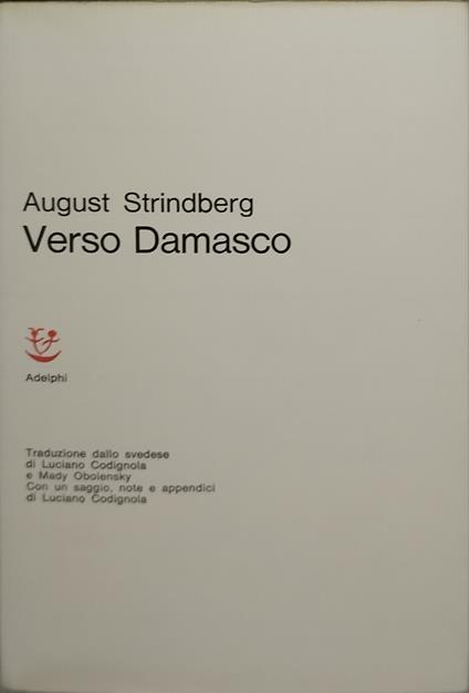 august strindberg verso damasco adelphi - August Strindberg - copertina