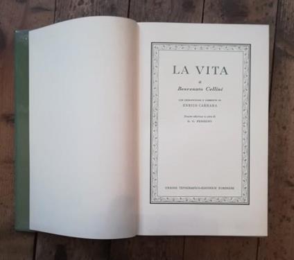 La Vita - Benvenuto Cellini - copertina