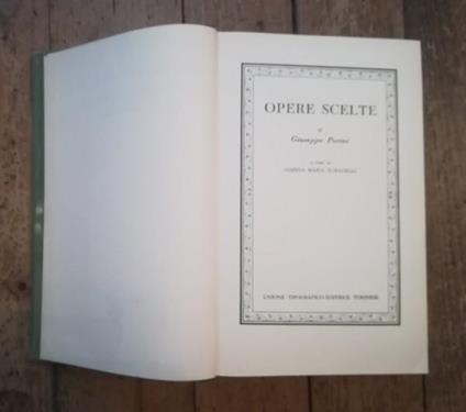 Opere Scelte - Giuseppe Parini - copertina
