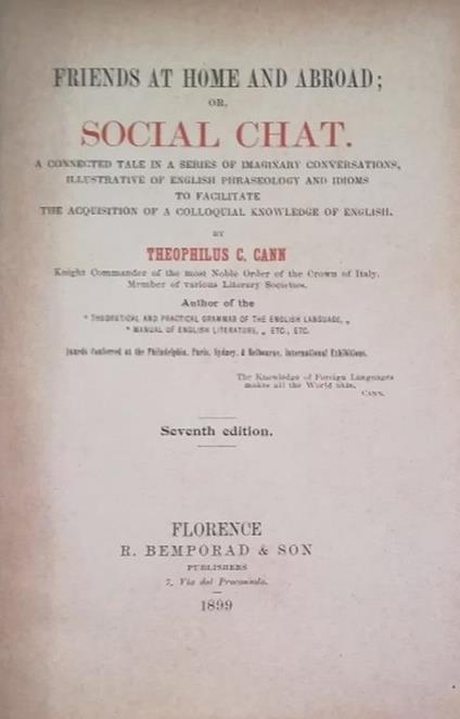 Friends At Home And Abroad Or, Social Chat - copertina
