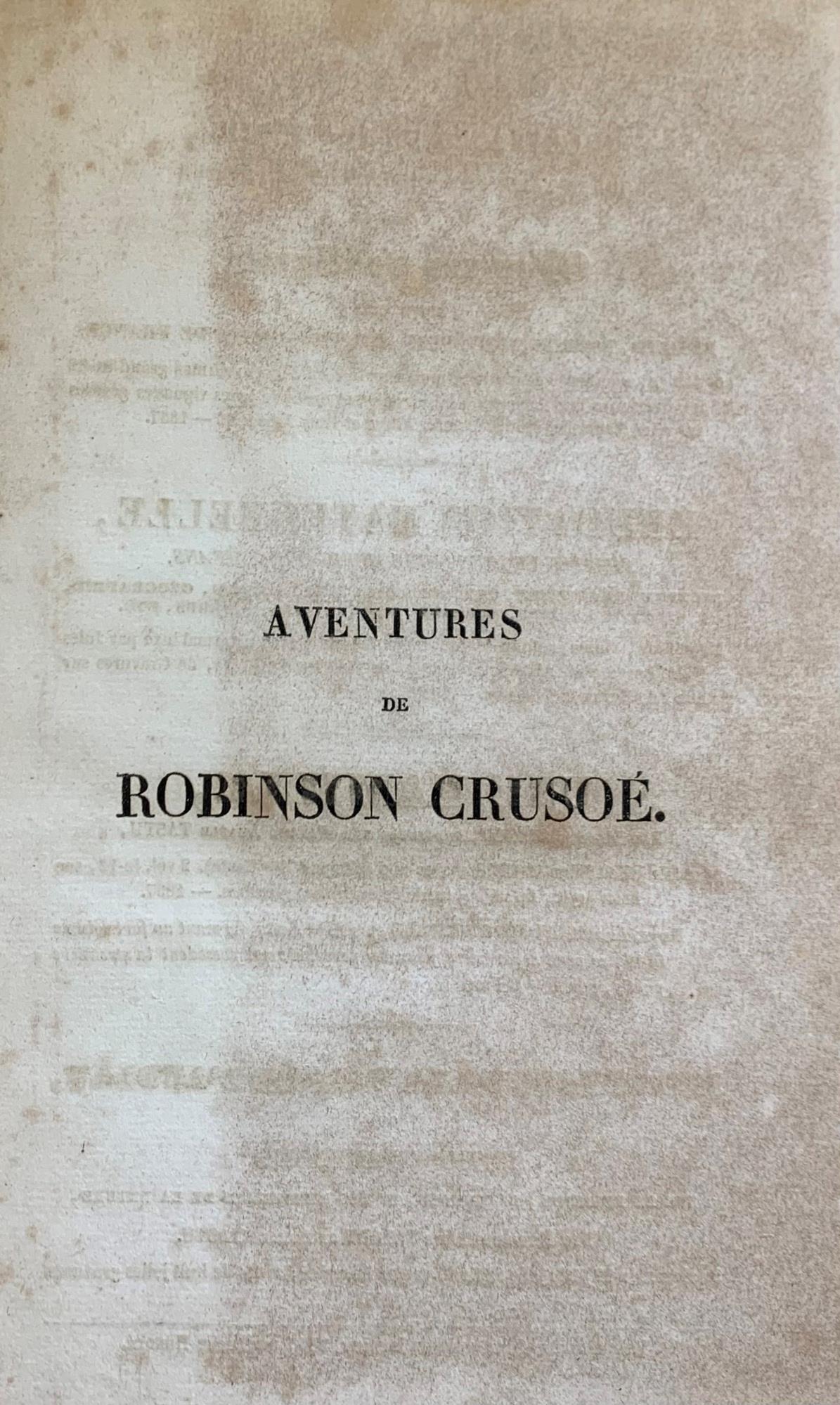 Aventures De Robinson Crusoe