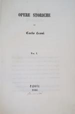Opere Storiche Di Carlo Leoni