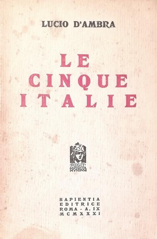 Le Cinque Italie - Lucio D'Ambra - copertina