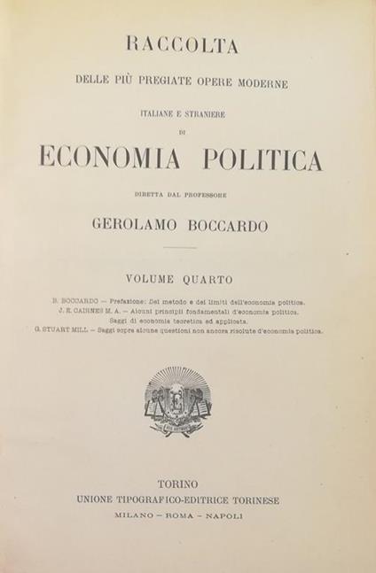 Corso Di Economia Politica - Achille Loria - copertina