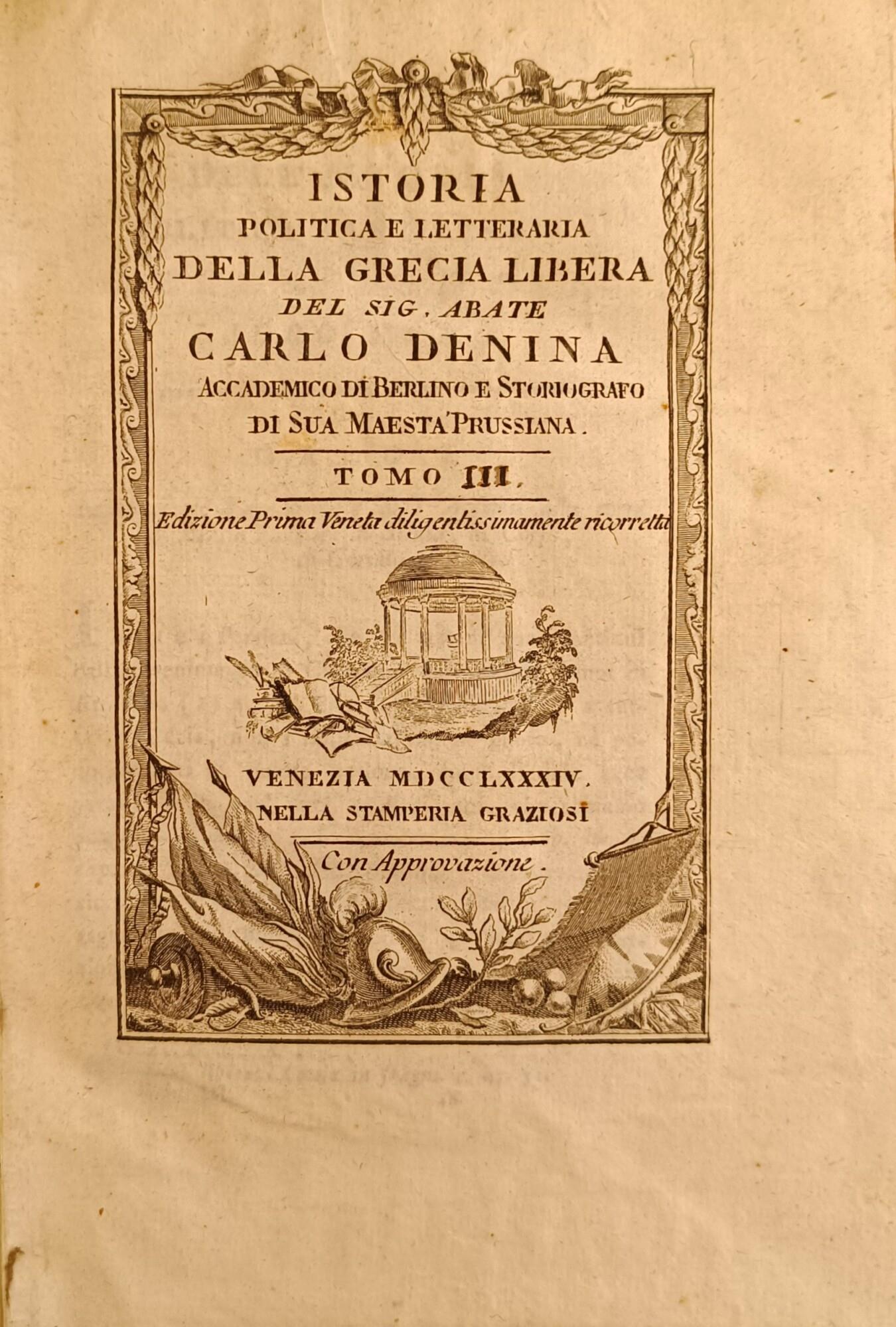 Istoria Politica E Letteraria Della Grecia Libera