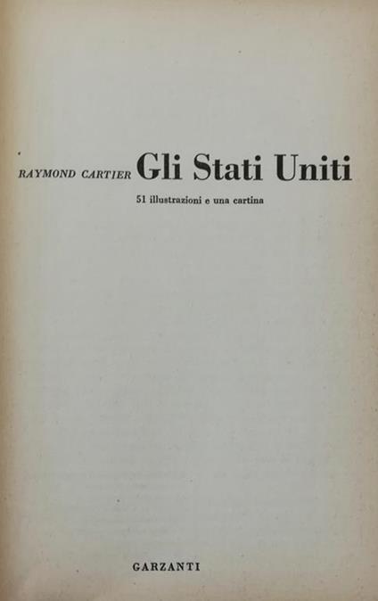 Gli Stati Uniti - Raymond Cartier - copertina