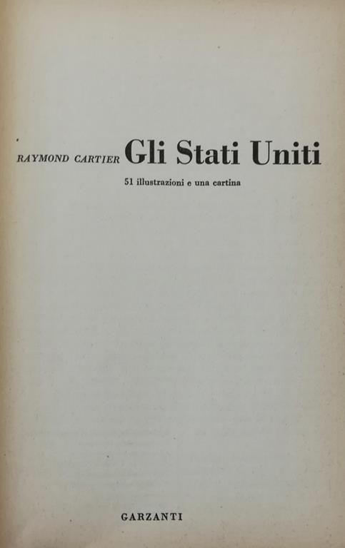 Gli Stati Uniti - Raymond Cartier - copertina